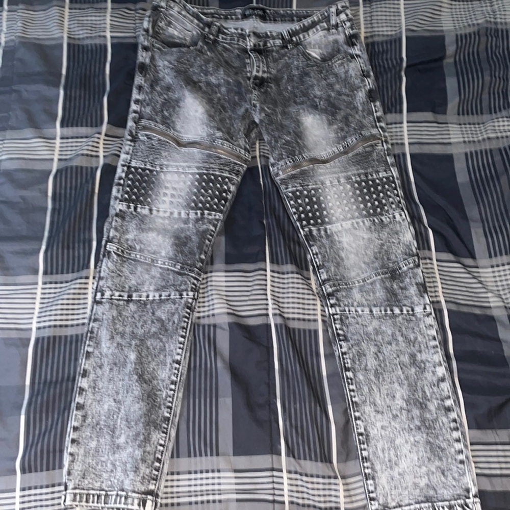 Whitewashed Black Jeans